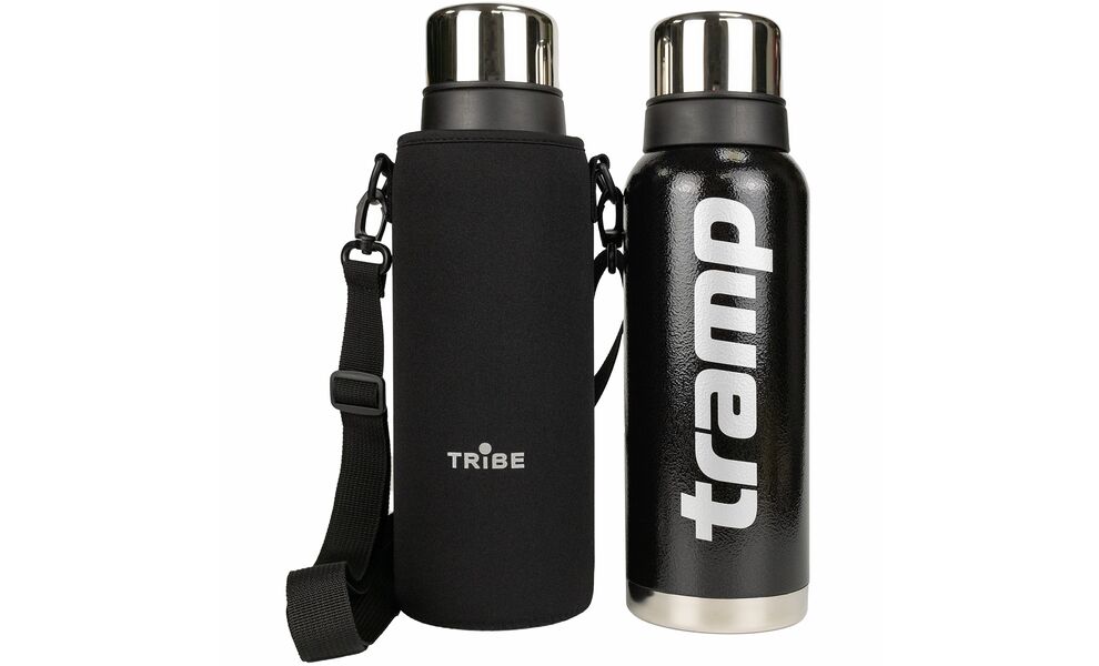 Чохол Tribe Neoprene Cover (Black) для термосів Tramp Expedition на 1,2 л, Тип розміру: для 1,2 л, Колір: Black, зображення 4