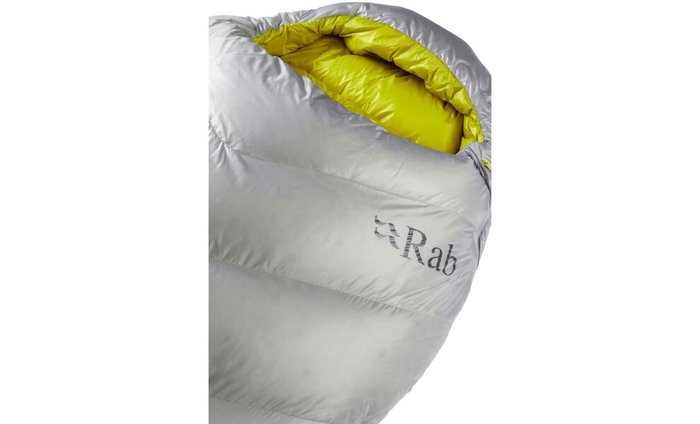 Зимовий пуховий спальник Rab Mythic 400 - Regular до -6°C: з капюшоном, Максимальний зріст користувача: 185, Колір: Cloud, Сторона застібки: ліва, зображення 6