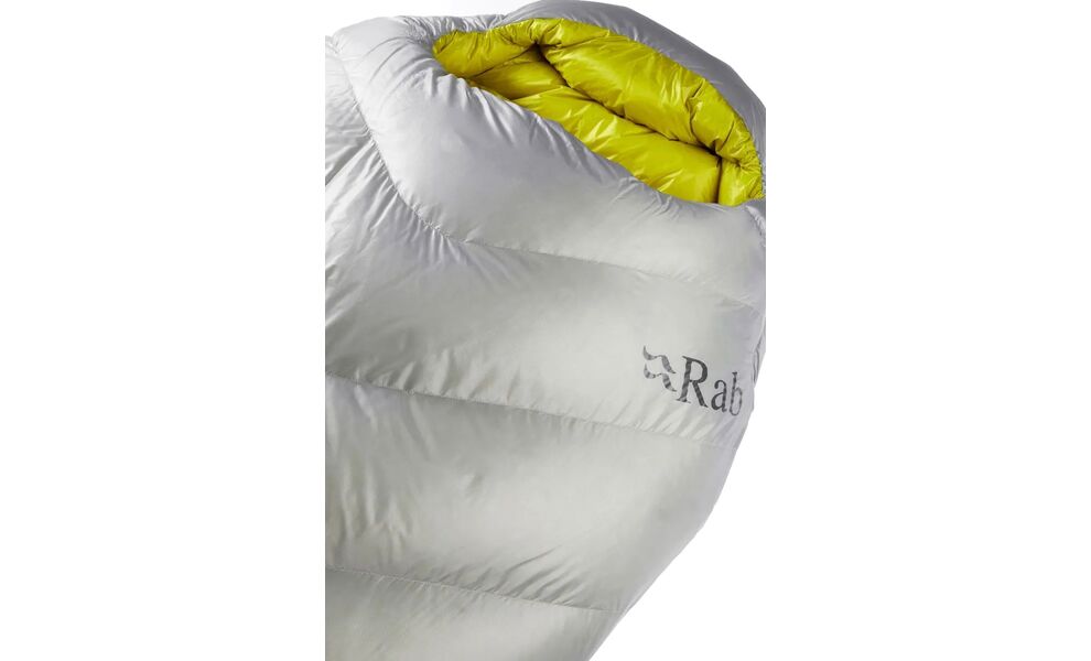 Зимовий пуховий спальник Rab Mythic 600 - Regular до -12°C: з капюшоном, Максимальний зріст користувача: 185, Колір: Cloud, Сторона застібки: ліва, зображення 6