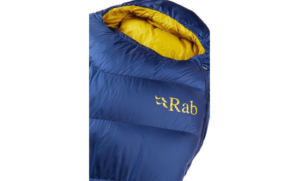 Демісезонний пуховий спальник Rab Neutrino 400 - Regular до -7°C: з капюшоном, Максимальний зріст користувача: 185, Колір: Nightfall Blue, Сторона застібки: права, зображення 5