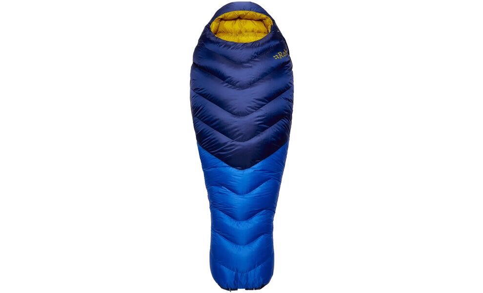Демісезонний пуховий спальник Rab Neutrino 600 - Wmns Regular до -12°C: з капюшоном, Максимальний зріст користувача: 170, Колір: Nightfall Blue, Сторона застібки: ліва, зображення 2