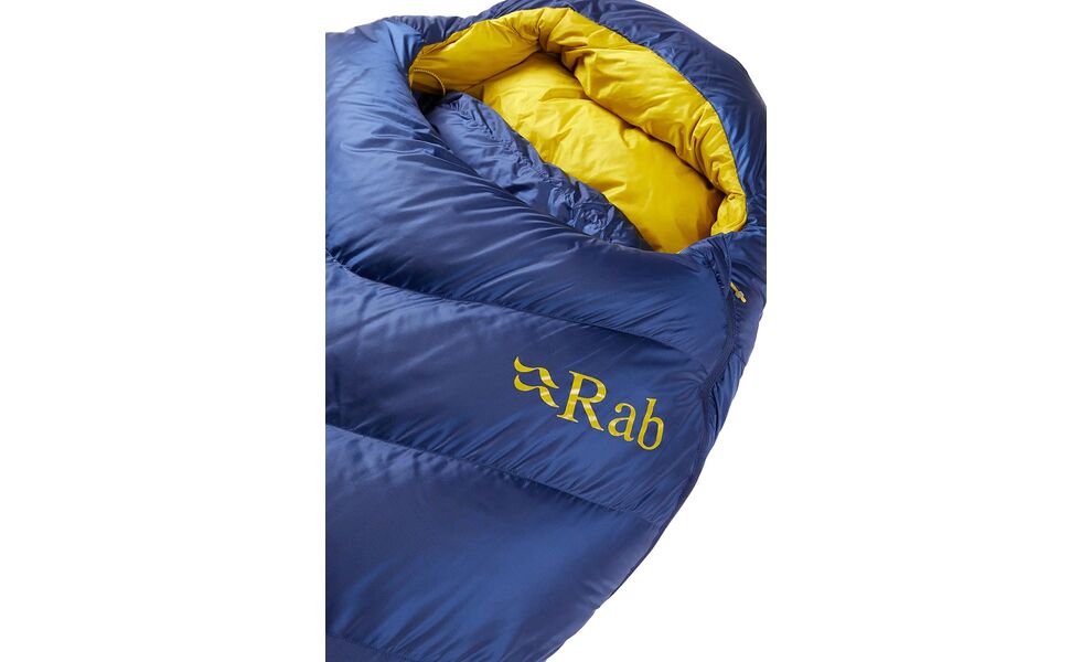Демісезонний пуховий спальник Rab Neutrino 600 - Wmns Regular до -12°C: з капюшоном, Максимальний зріст користувача: 170, Колір: Nightfall Blue, Сторона застібки: ліва, зображення 3