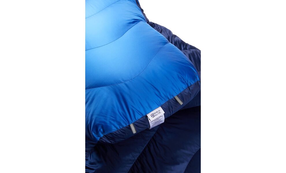 Зимовий пуховий спальник Rab Neutrino 800 - Regular до -22°C: з капюшоном, Максимальний зріст користувача: 185, Колір: Nightfall Blue, Сторона застібки: права, зображення 8