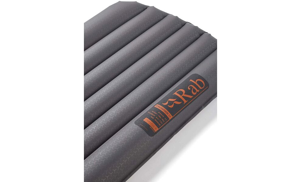 Надувний каремат Rab Stratosphere 5.5 - Regular Wide: з мішком-насосом, Товщина: 8, Тип розміру: Regular Wide, Колір виробника: Graphene, зображення 6