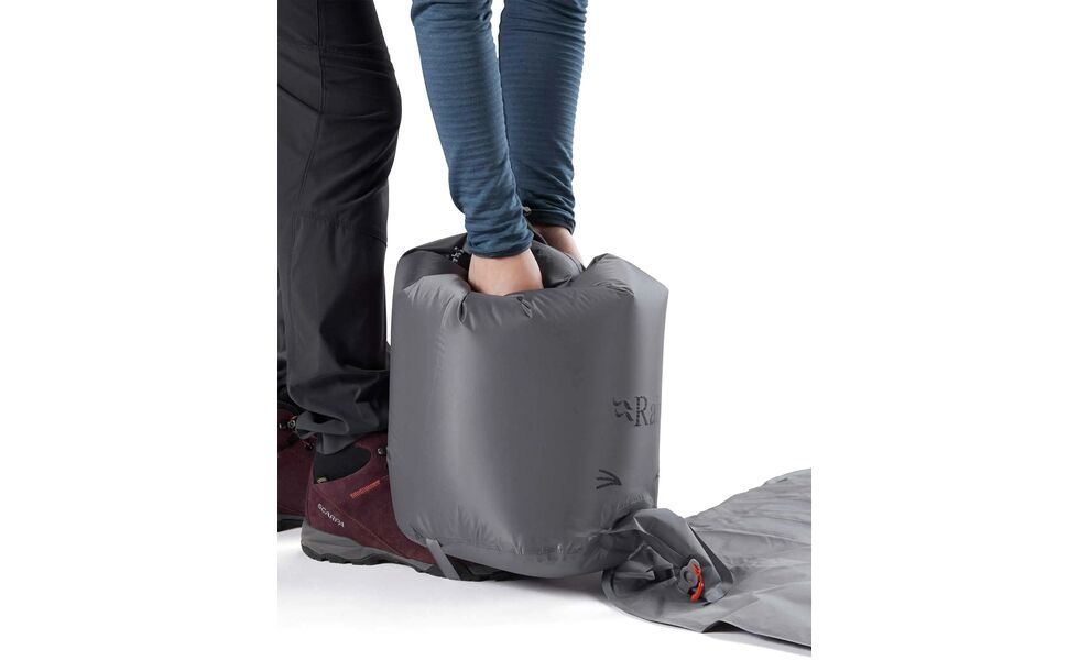 Надувний каремат Rab Stratosphere 5.5 - Regular: з мішком-насосом, Товщина: 8, Тип розміру: Regular, Колір виробника: Graphene, зображення 9