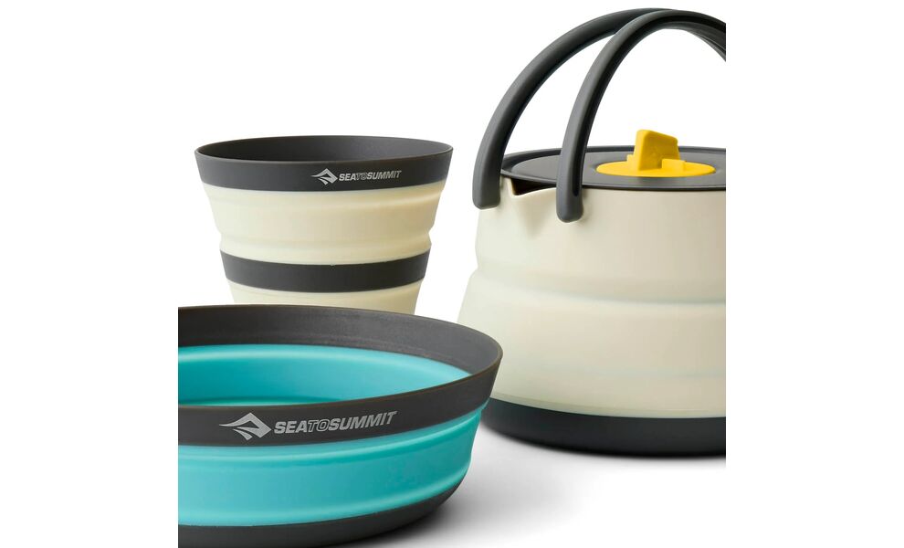 Похідний набір складного посуду Sea to Summit Frontier Kettle Cook - Set 1P (з чохлом) на 1 особу: чайник, миска, стакан, Тип комплекту: Set 1P, зображення 3