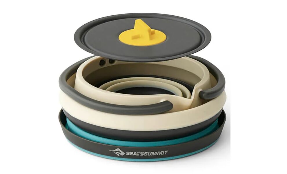 Похідний набір складного посуду Sea to Summit Frontier Kettle Cook - Set 1P (з чохлом) на 1 особу: чайник, миска, стакан, Тип комплекту: Set 1P, зображення 4