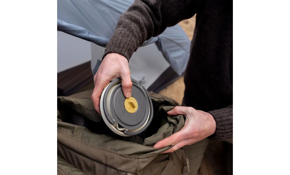 Похідний набір складного посуду Sea to Summit Frontier Kettle Cook - Set 1P (з чохлом) на 1 особу: чайник, миска, стакан, Тип комплекту: Set 1P, зображення 16