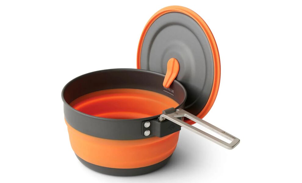 Повний похідний набір складного посуду Sea to Summit Frontier One Pot Cook - Set 3P (БЕЗ чохла) на 1 особу: каструля, стакан, ложка-виделка, Тип комплекту: Set 3P, зображення 4