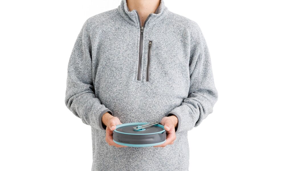 Складна туристична каструля для пальника Sea to Summit Frontier (Aqua Sea Blue) на 2,2 л (БЕЗ чохла), харчовий силікон, Об'єм: 2,2, Колір виробника: Aqua Sea Blue, зображення 6