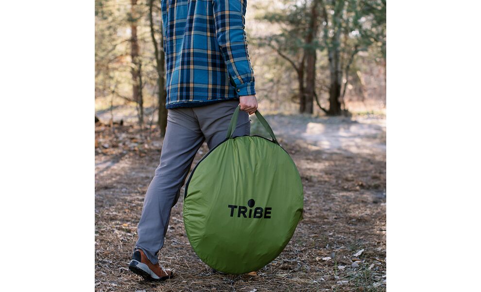 Автоматичний кемпінговий каркасний тент для душу/туалету Tribe Shower Lite, Розмір: 120x120x200, Колір виробника: Olive, зображення 7