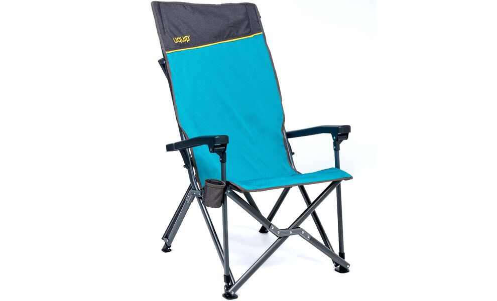 Кемпінгове розкладне крісло з високою спинкою Uquip Barry (Petrol), Колір виробника: Petrol, зображення 2
