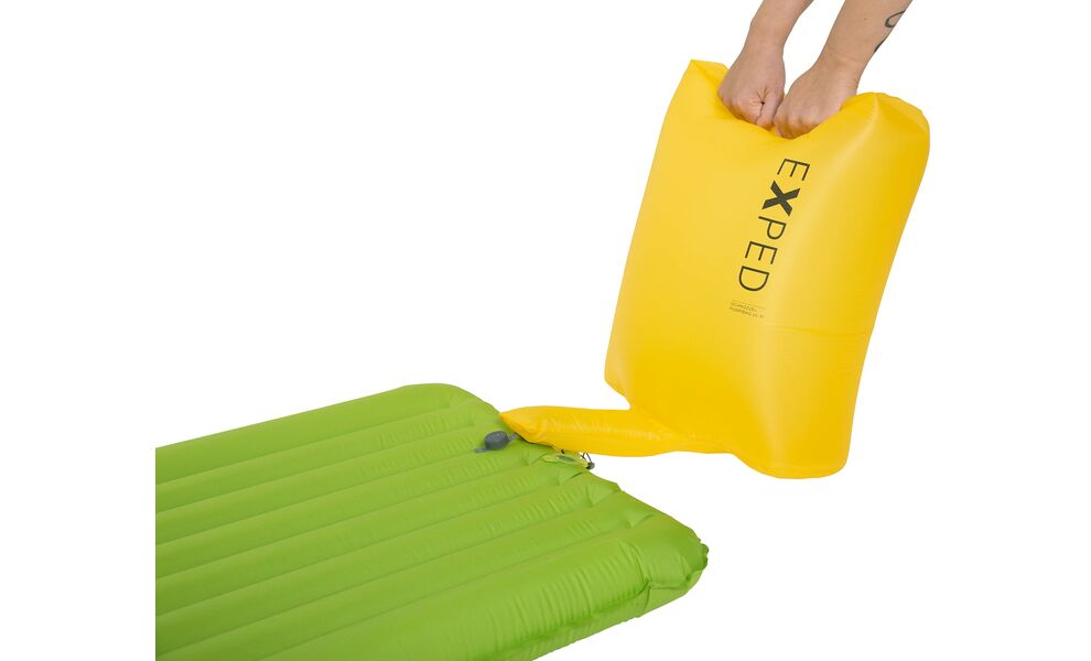 Надувний каремат Exped Ultra 1R - MW: з мішком-насосом, Товщина: 7, Тип розміру: MW, Колір виробника: Lichen, зображення 8