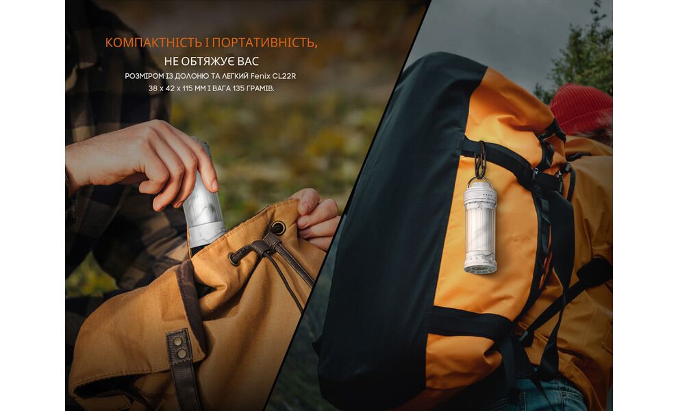 Кемпінговий ліхтар акумуляторний Fenix CL22R (Wild Green): червоне світло, RGB-світло, USB Type-C, Колір корпусу: Wild Green, зображення 19