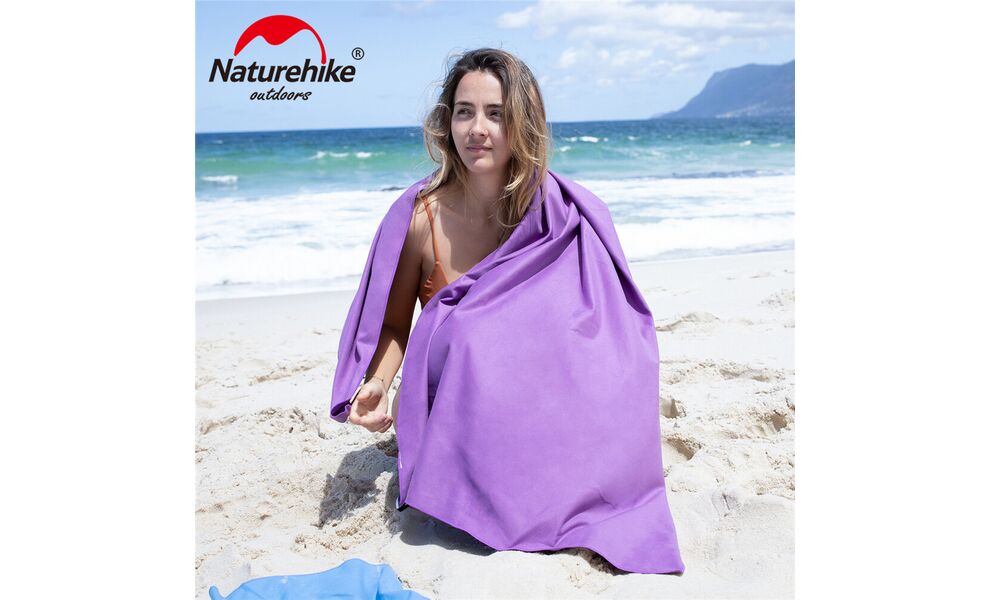 Швидкосохнучий рушник з мікрофібри з чохлом Naturehike Fitness - S (Purple), 100x30 см, Тип розміру: S, Колір: Purple, зображення 6