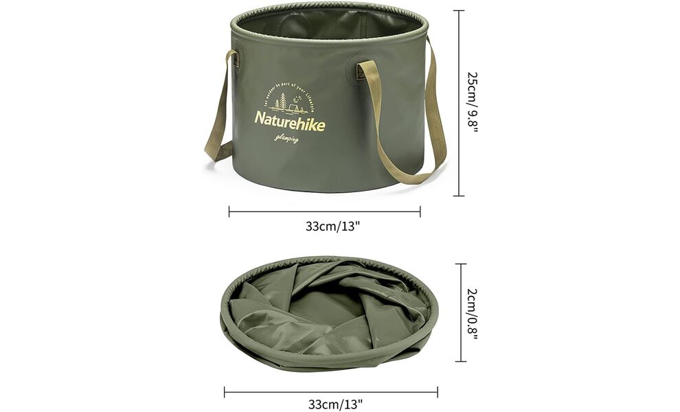 Складне відро Naturehike NH20SJ040 (Green), 20 л, Об'єм: 20, Колір виробника: Green, зображення 2