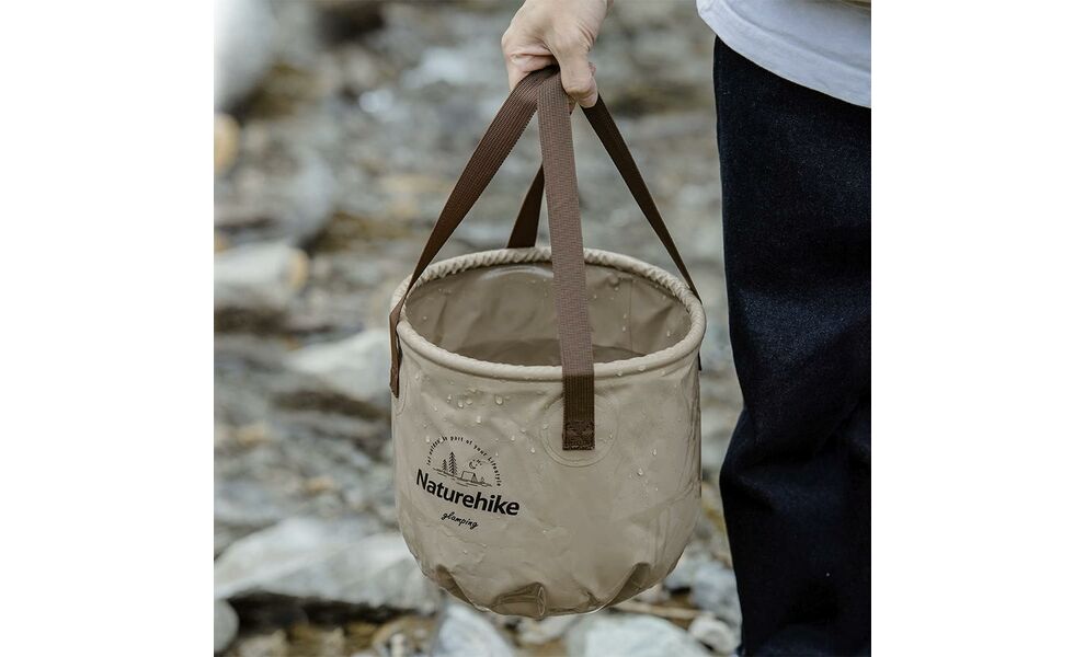 Складне відро Naturehike NH20SJ040 (Brown), 10 л, Об'єм: 10, Колір виробника: Brown, зображення 5
