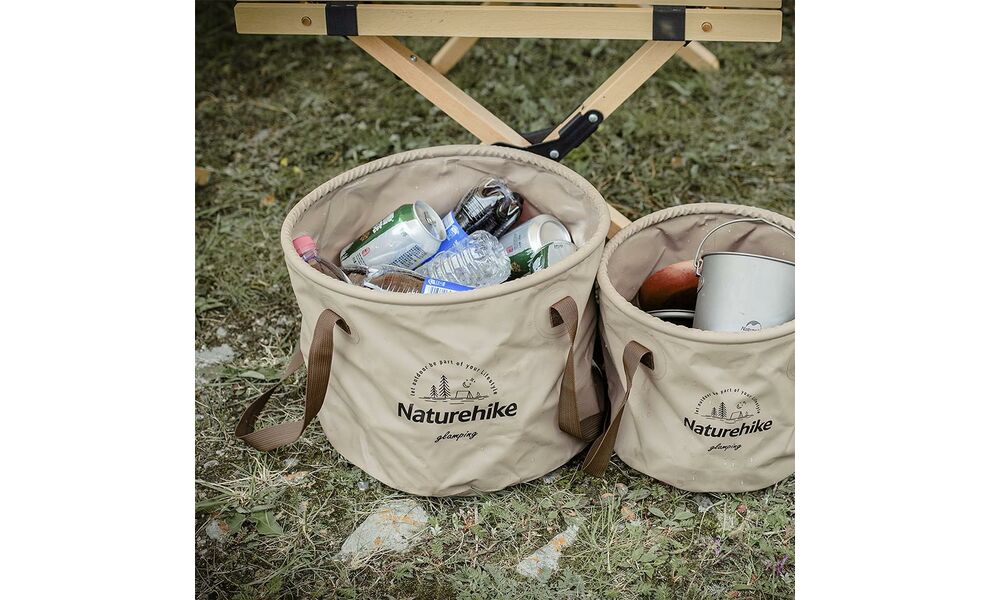 Складне відро Naturehike NH20SJ040 (Brown), 10 л, Об'єм: 10, Колір виробника: Brown, зображення 6