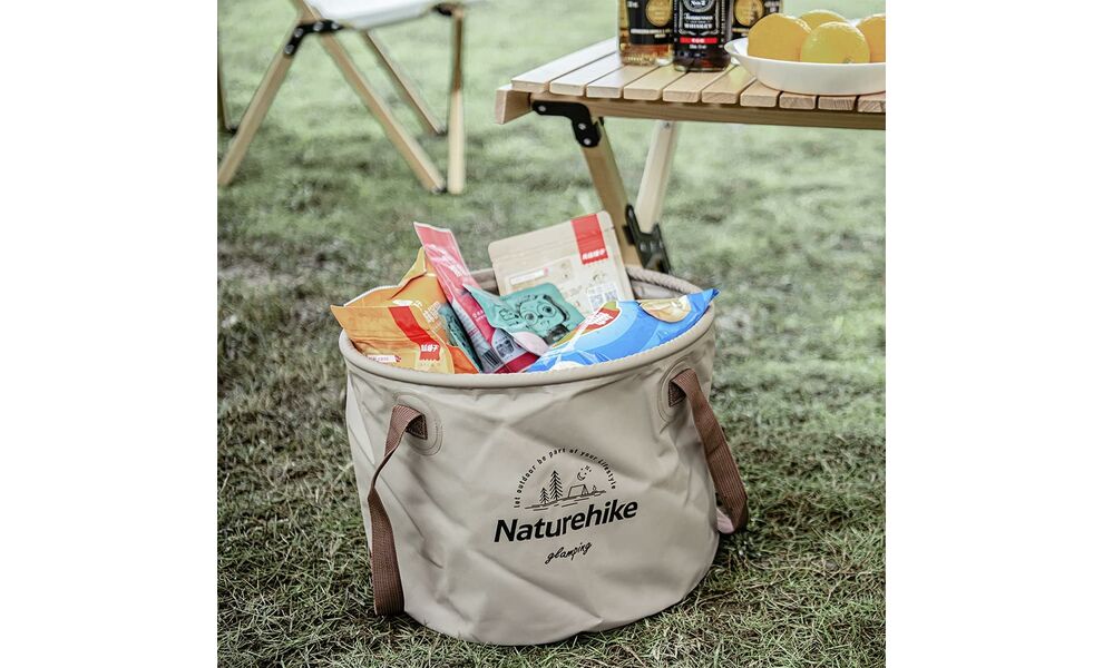 Складне відро Naturehike NH20SJ040 (Brown), 10 л, Об'єм: 10, Колір виробника: Brown, зображення 7