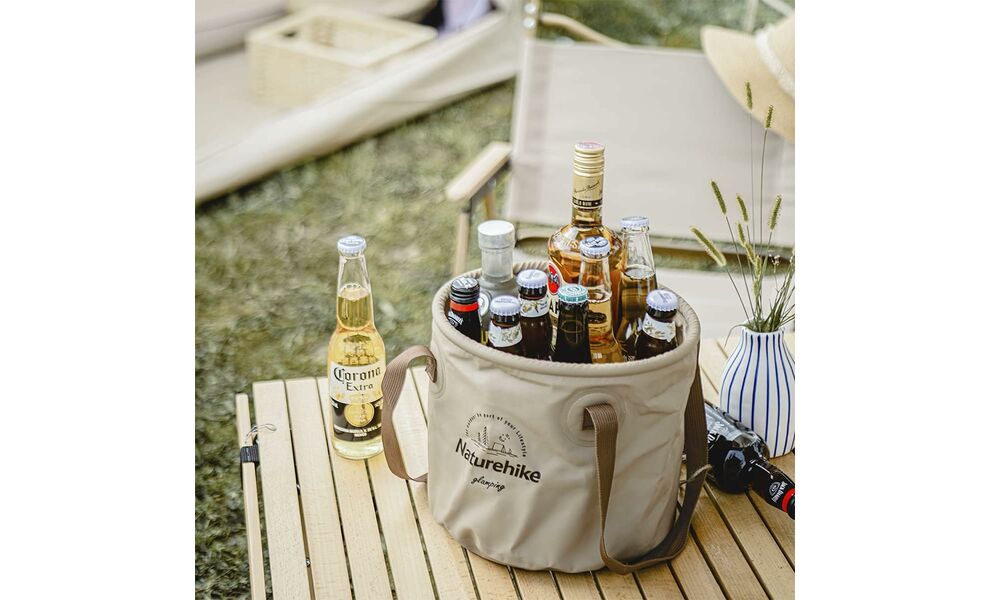 Складне відро Naturehike NH20SJ040 (Brown), 10 л, Об'єм: 10, Колір виробника: Brown, зображення 8