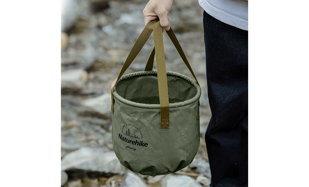 Складне відро Naturehike NH20SJ040 (Green), 20 л, Об'єм: 20, Колір виробника: Green, зображення 5