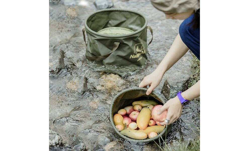 Складне відро Naturehike NH20SJ040 (Green), 20 л, Об'єм: 20, Колір виробника: Green, зображення 6
