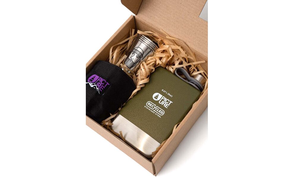 Подарунковий набір Picture Organic Bivouac Party Set (фляга + рюмки), з чохлом, Об'єм: 270, Колір: Military, зображення 10