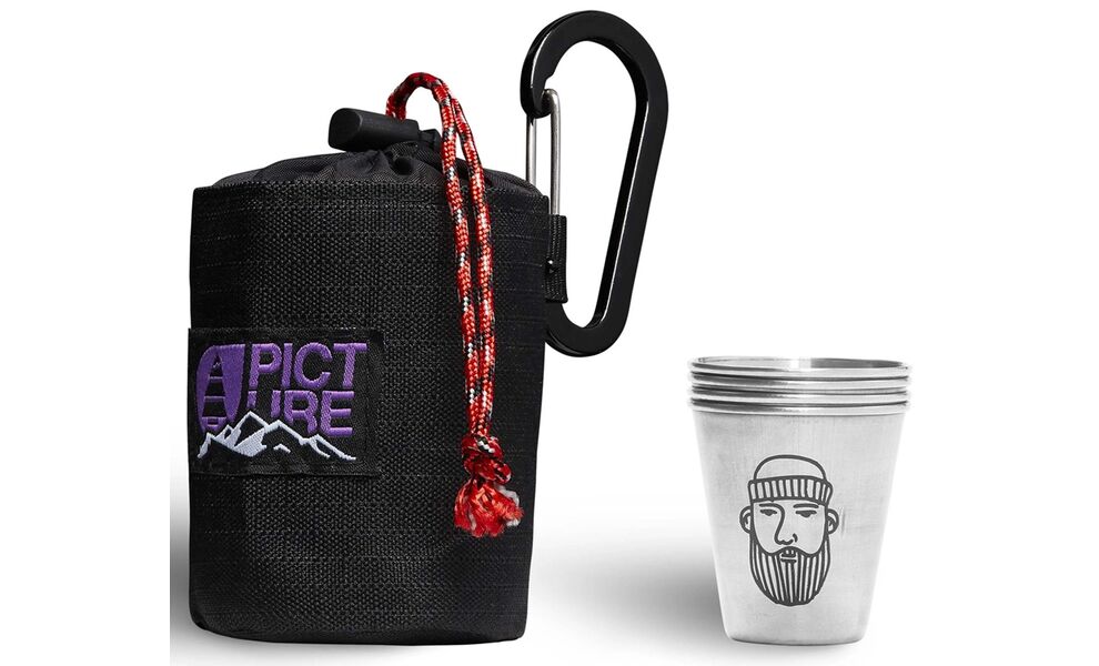 Подарунковий набір Picture Organic Bivouac Party Set (фляга + рюмки), з чохлом, Об'єм: 270, Колір: Military, зображення 7