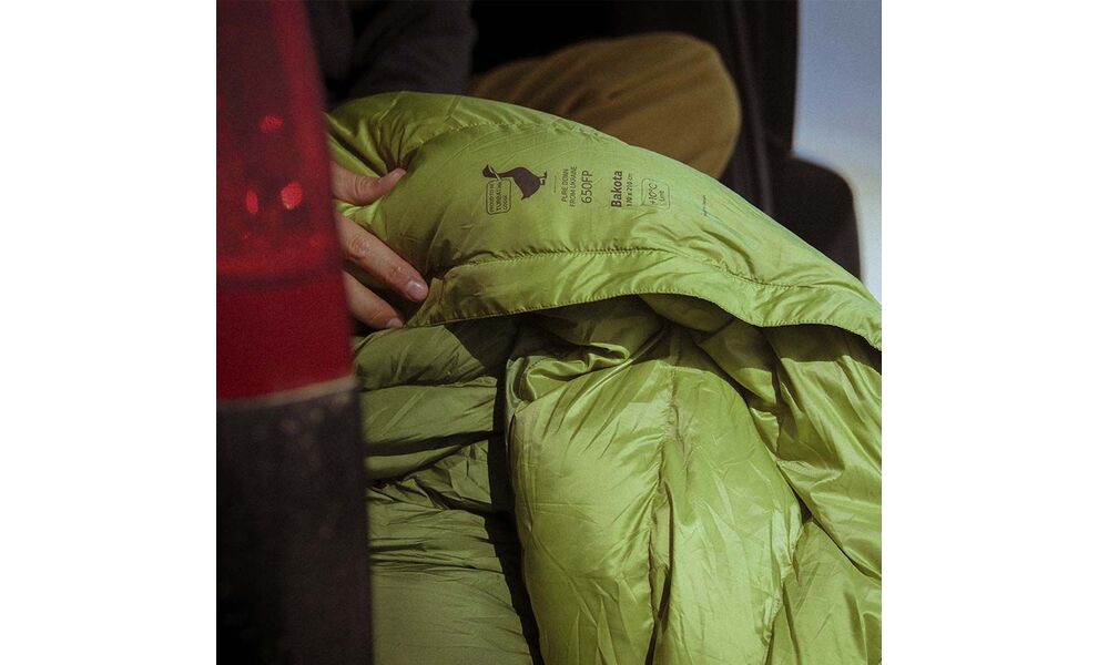 Демісезонний пуховий спальник-ковдра Turbat Bakota (Green) до 10°C, Колір: Green, Сторона застібки: ліва+права, зображення 6
