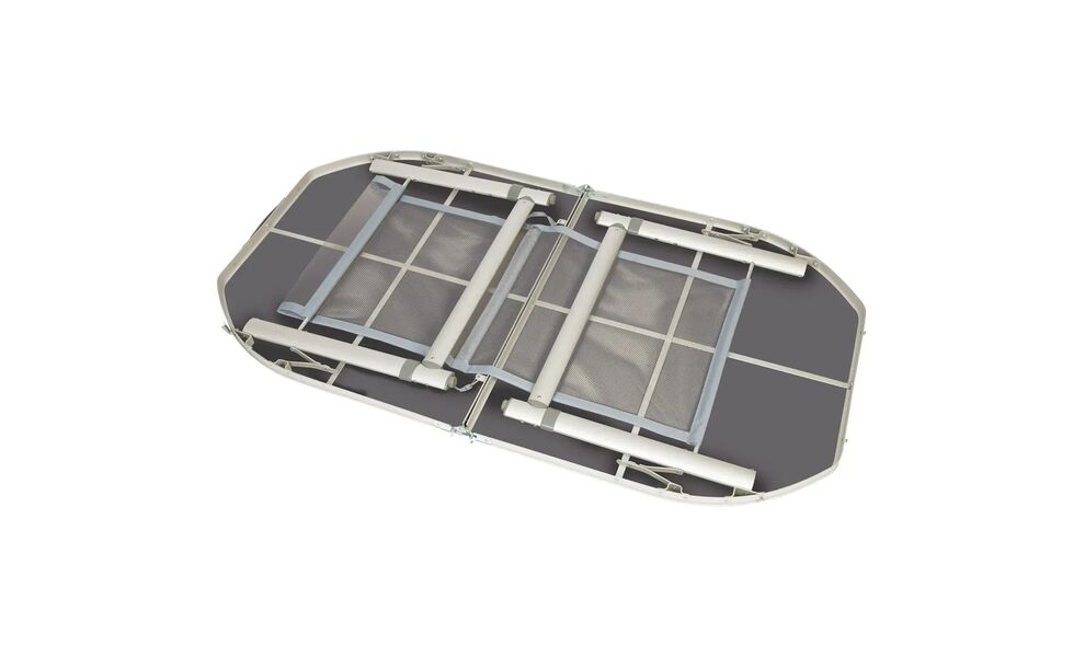Розкладний стіл з поличкою Bo-Camp Case Model Oval - 150x80x70 см, Тип розміру: 150x80x70 см, Колір: Grey, зображення 2