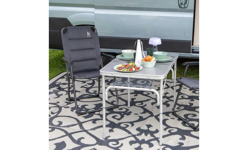 Розкладний стіл з поличкою Bo-Camp Premium - 120x60x70 см, Тип розміру: 120x60x70 см, Колір: Grey, зображення 11
