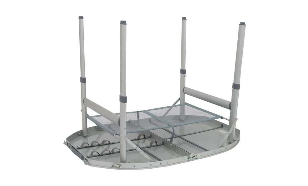 Розкладний стіл з поличкою Bo-Camp Premium Oval, 100x70x70 см, Тип розміру: 100x70x70 см, Колір: Grey, зображення 5