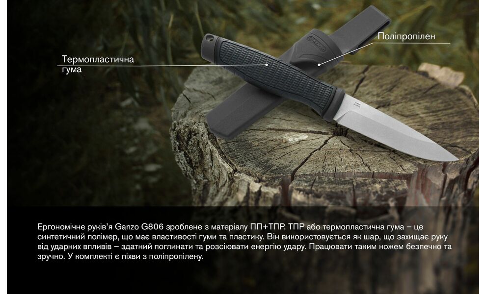 Ніж Ganzo G806 (Green), Колір руків'я: Green, зображення 10