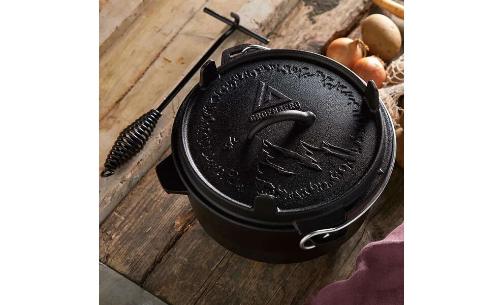 Чавунний казан-жаровня на ніжках Groenberg Askja на 4 л, Об'єм: 4, Діаметр верхній: 25, зображення 15