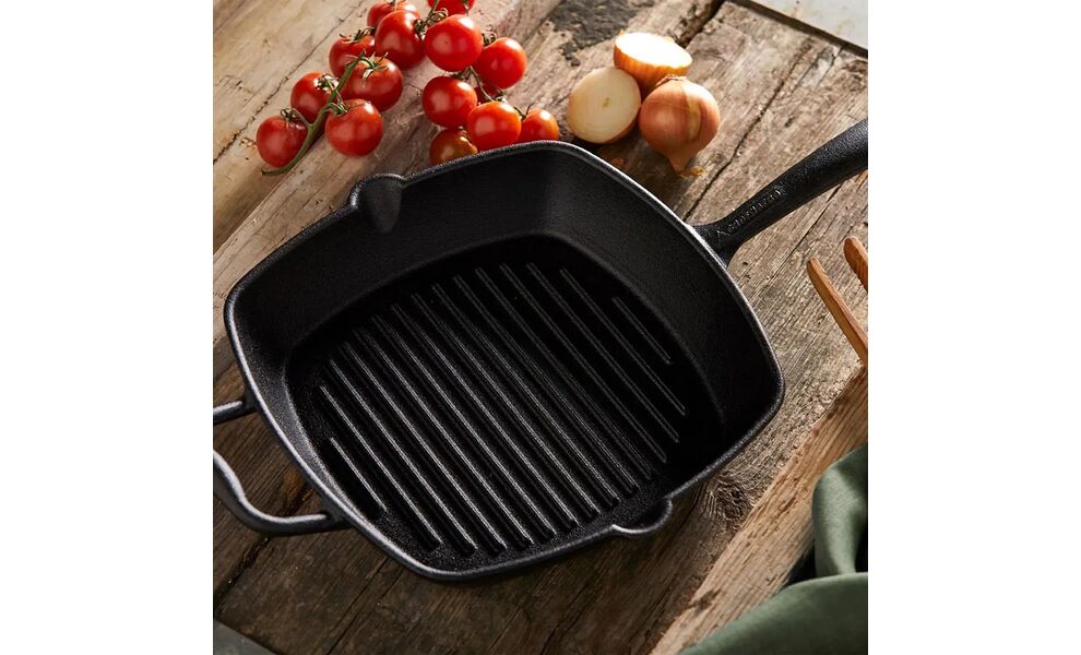 Чавунна сковорода-гриль Groenberg Nabro Pan, 28x28 см, Об'єм: 2, зображення 7