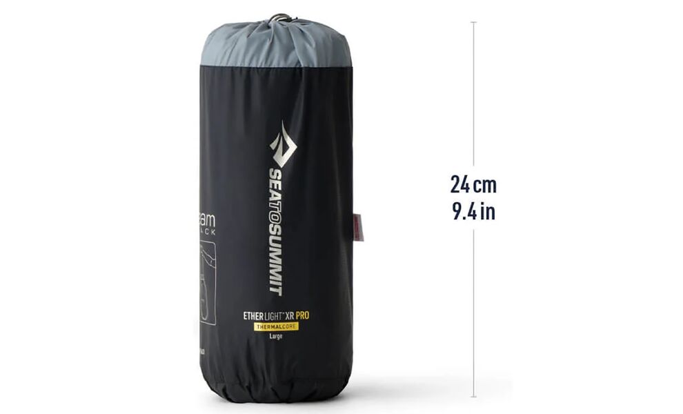 Надувний каремат Sea to Summit Ether Light XR Pro Insulated - Large: з мішком-насосом, Товщина: 10, Тип розміру: Large, Колір виробника: Pirate Black, зображення 4