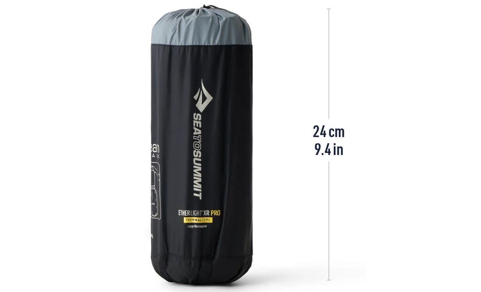 Надувний каремат Sea to Summit Ether Light XR Pro Insulated - Large Rectangular: з мішком-насосом, Товщина: 10, Тип розміру: Large Rectangular, Колір виробника: Pirate Black, зображення 4