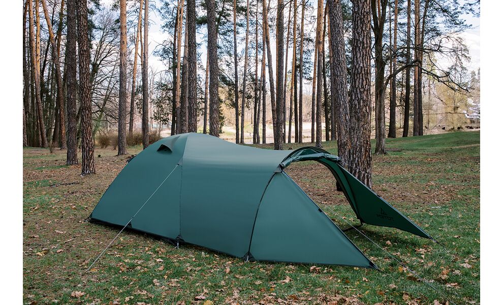 3-місний намет Totem Carriage 3: двошаровий, з тамбуром, Кількість місць: 3, Колір: Green, зображення 4