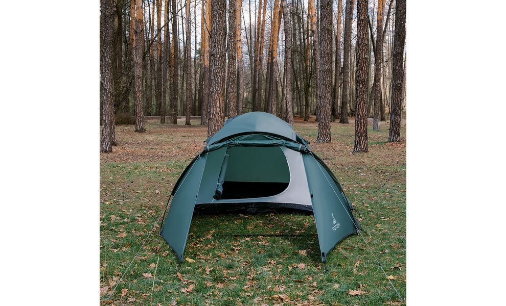 3-місний намет Totem Carriage 3: двошаровий, з тамбуром, Кількість місць: 3, Колір: Green, зображення 6