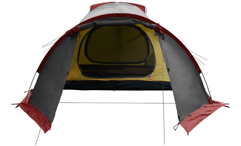 3-місний намет Tramp Cave 3 V2 (Grey): двошаровий, з тамбуром, Кількість місць: 3, Колір: Grey/Red, зображення 9