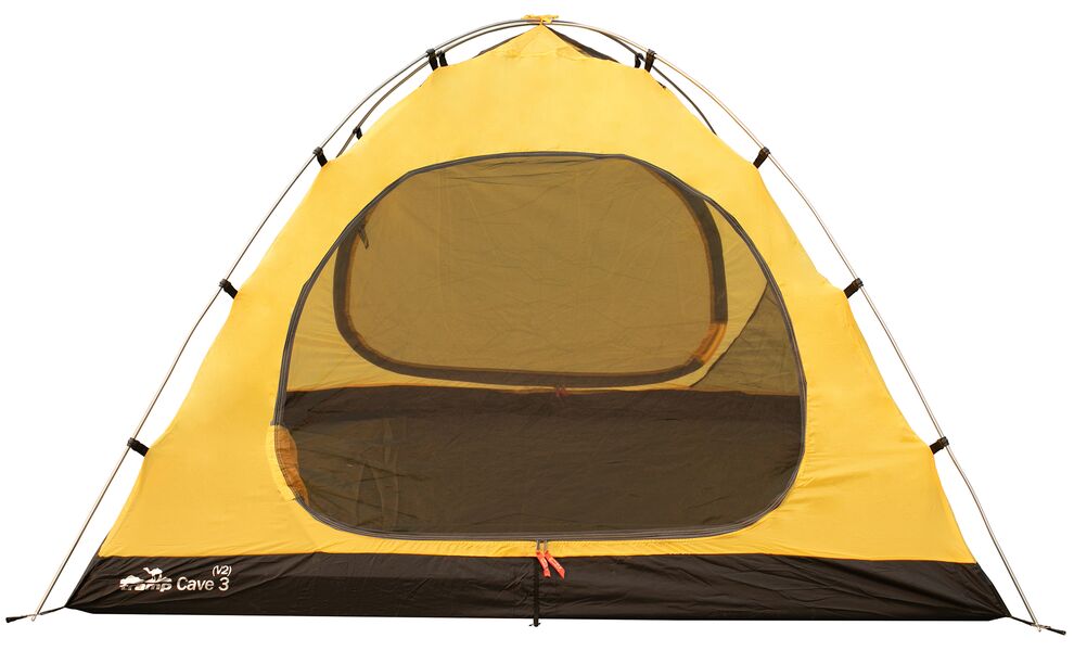 3-місний намет Tramp Cave 3 V2 (Grey): двошаровий, з тамбуром, Кількість місць: 3, Колір: Grey/Red, зображення 11