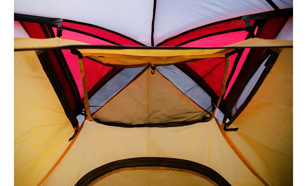 2-місний намет Tramp Rock 2 V2 (Grey): двошаровий, вітростійкий, Кількість місць: 2, Колір: Grey/Red, зображення 16