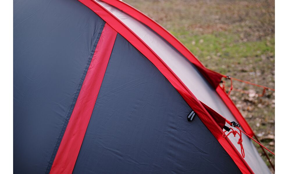 3-місний намет Tramp Rock 3 V2 (Grey): двошаровий, вітростійкий, Кількість місць: 3, Колір: Grey/Red, зображення 20