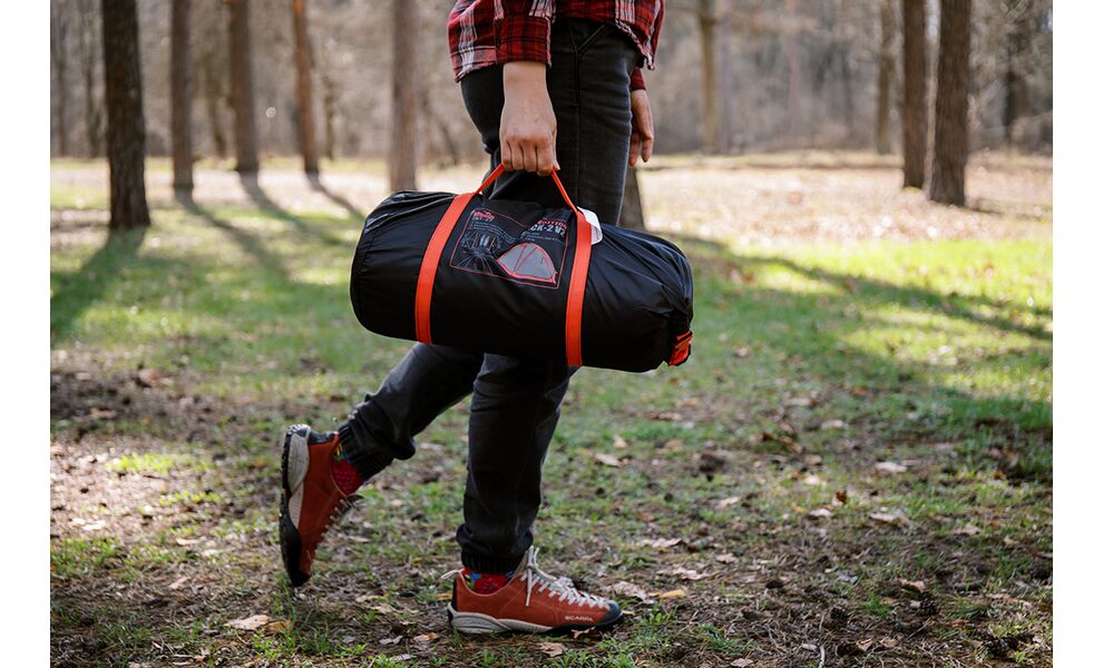 3-місний намет Tramp Rock 3 V2 (Grey): двошаровий, вітростійкий, Кількість місць: 3, Колір: Grey/Red, зображення 33