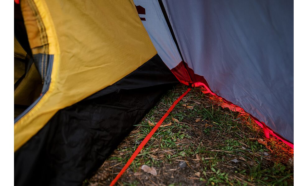 2-місний намет Tramp Rock 2 V2 (Grey): двошаровий, вітростійкий, Кількість місць: 2, Колір: Grey/Red, зображення 10