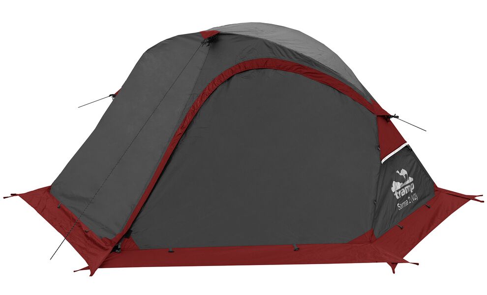 2-місний намет Tramp Sarma 2 V2 (Grey): двошаровий, вітростійкий, Кількість місць: 2, Колір: Grey/Red, зображення 3