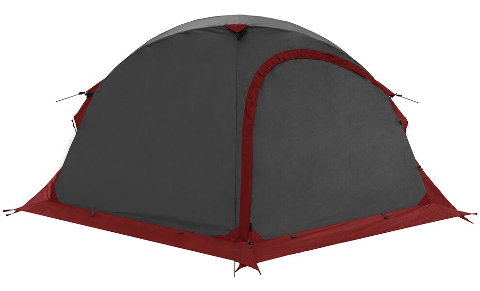 2-місний намет Tramp Sarma 2 V2 (Grey): двошаровий, вітростійкий, Кількість місць: 2, Колір: Grey/Red, зображення 4