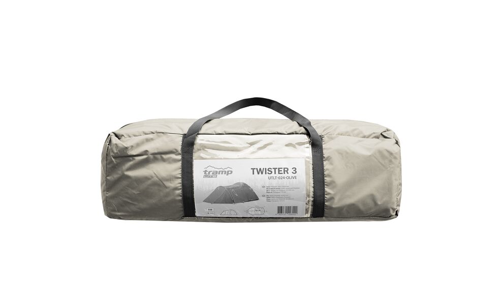 3-місний намет Tramp Twister 3 (Sand): двошаровий, з тамбуром, Кількість місць: 3, Колір: Sand, зображення 20