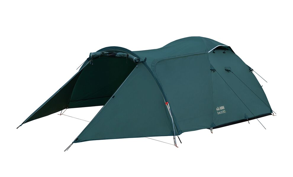 3-місний намет Tramp Grot 3 V2: двошаровий, з тамбуром, Кількість місць: 3, Колір: Green, зображення 3