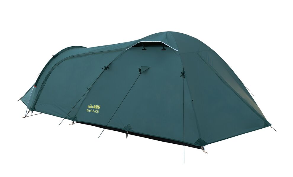 3-місний намет Tramp Grot 3 V2: двошаровий, з тамбуром, Кількість місць: 3, Колір: Green, зображення 10